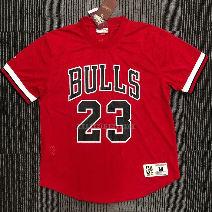 Camiseta Manga Corta Chicago Bulls Michael Jordan NO 23 Rojo2